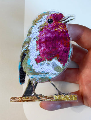 Pink Passion Bird Sticker