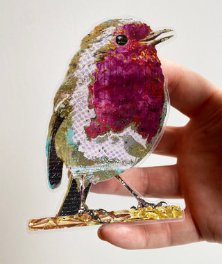 Pink Passion Bird Sticker