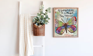 Grateful Heart Butterfly Art Print