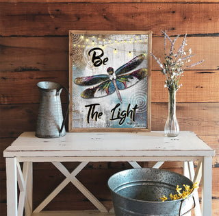 Be The Light Dragonfly Art Print
