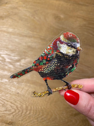 Happy Dots Bird Sticker