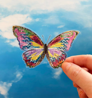 Color Burst Butterfly Sticker
