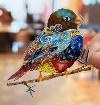 Twilight Coffee Bird Sticker