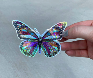 Woodland Butterfly Holographic Sticker
