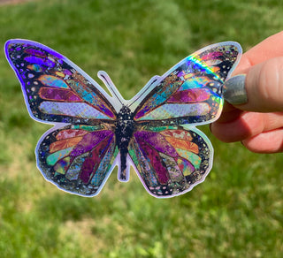 Woodland Butterfly Holographic Sticker