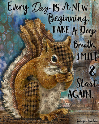 Breathe Squirrel Art Print