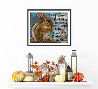 Woodland Squirrel Art Print