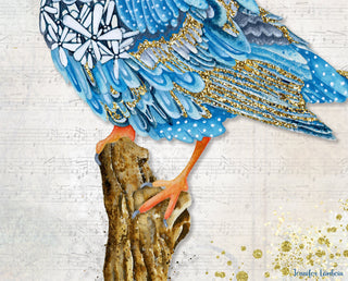 Serene Sophia Blue Bird Art Print