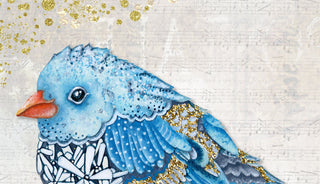 Serene Sophia Blue Bird Art Print