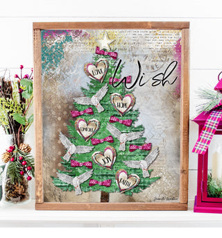 Wish Christmas Tree Art Print