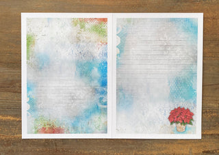 'Tis The Season Poinsettia Christmas Greeting Card