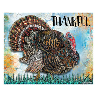 Thankful Turkey Art Print - Whimsical Thanksgiving Nature Decor