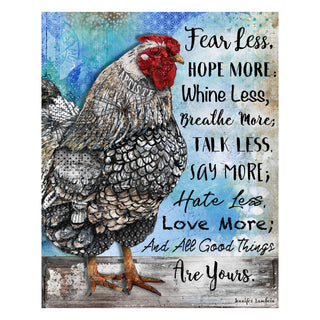 Fear Less Chicken Art Print