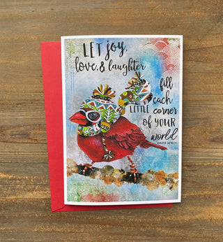 Let Joy Christmas Bird Greeting Card