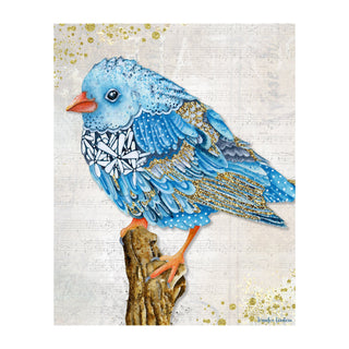 Serene Sophia Blue Bird Art Print