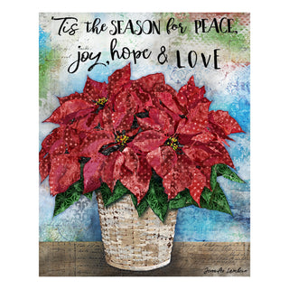 'Tis The Season Poinsettia Art Print