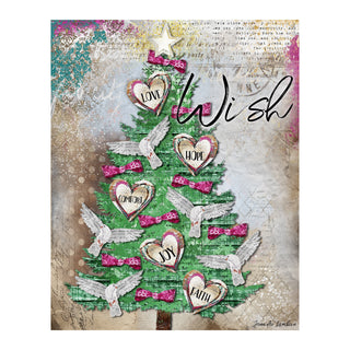 Wish Christmas Tree Art Print