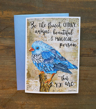 Flawed Bird Greeting Card