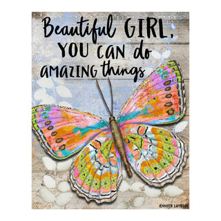 Beautiful Girl Butterfly Art Print
