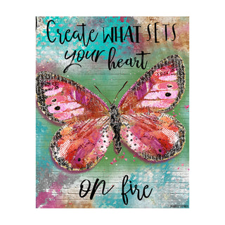 Create Heart Butterfly Art Print