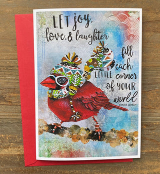 Joy Christmas Cardinal Greeting Card