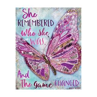 She Remembered Butterfly Art Print