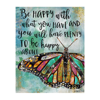 Be Happy Butterfly Art Print
