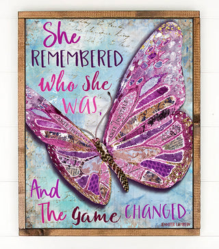 She Remembered Butterfly Art Print