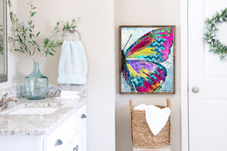 Electric Vibes Butterfly Wing Art Print