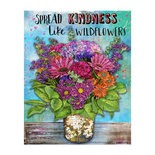 Kindness Wildflowers Art Print - Positive & Inspirational Quote Decor
