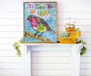 Be Happy Bird Art Print