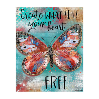 Free Heart Butterfly Art Print