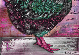Hot Pink Hen Art Print