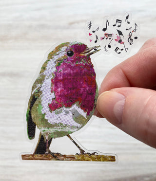 Musical Singing Bird Sticker