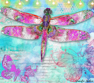 Argyle Glow Dragonfly Art Print
