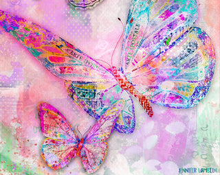 Sunrise Glow Butterflies Art Print