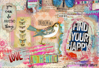 Find Your Happy Collage Art Print