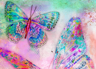 Sunrise Glow Butterflies Art Print