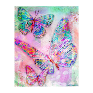 Sunrise Glow Butterflies Art Print