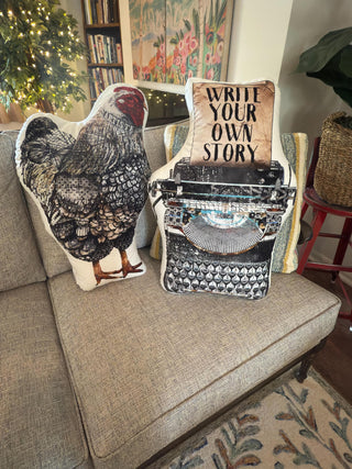 Artiste Chicken Throw Pillow