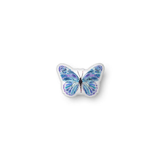 Ocean Blue Butterfly Throw Pillow
