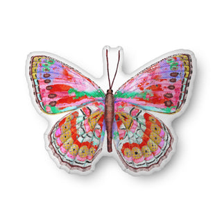 Cherry Mint Butterfly Throw Pillow