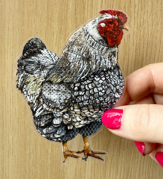 Artiste Hen Sticker - Chicken Love Decal