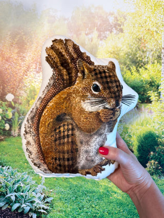 Woodland Squirrel Pillow