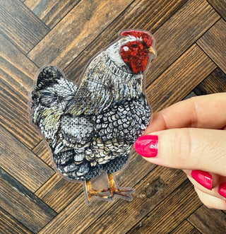Artiste Hen Sticker - Chicken Love Decal