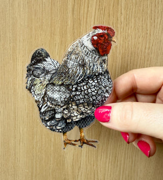 Artiste Hen Sticker - Chicken Love Decal