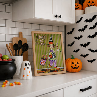 Good Stuff Witch Art Print - Cute Halloween Spider