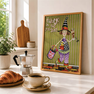 Good Stuff Witch Art Print - Cute Halloween Spider