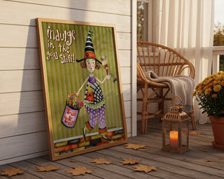 Good Stuff Witch Art Print - Cute Halloween Spider