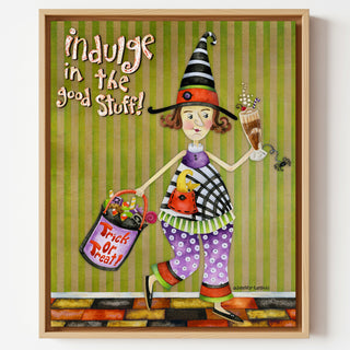 Good Stuff Witch Art Print - Cute Halloween Spider